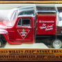 Vintage 1953 Willys Jeep Stake Truck - Canadian Tire Corp Bank - Limited Edition # 0210