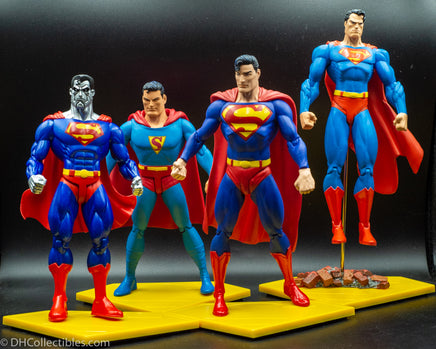 2006 DC Direct Superman Through the Ages Boxset - All 4 Action Figures - Loose