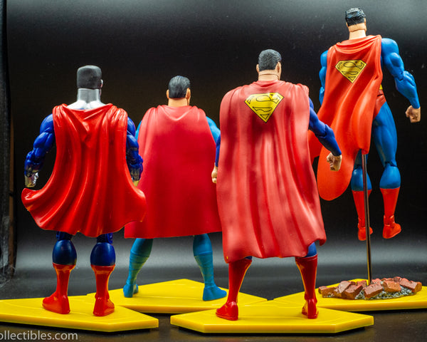 2006 DC Direct Superman Through the Ages Boxset - All 4 Action Figures - Loose