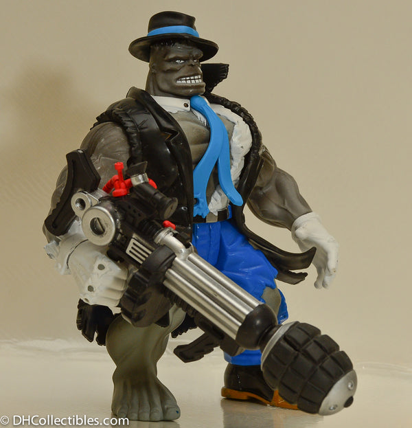 1996 ToyBiz Incredible Hulk Grey Battle Damaged Mr Fixit Bombastic Blasters Action Figure - Loose