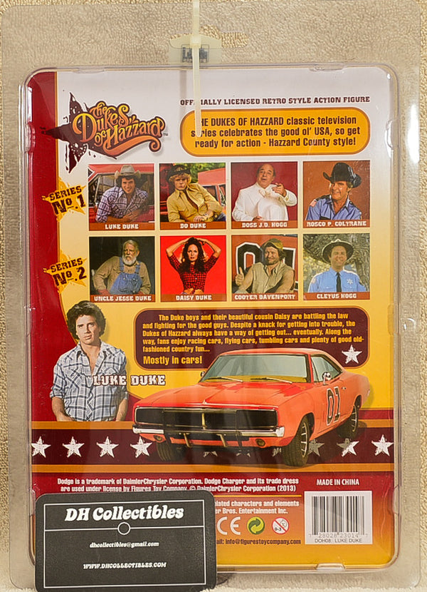 Figures Toy Co The Dukes of Hazzard Series 1 Luke Duke Action Figure 8" Mego Retro
