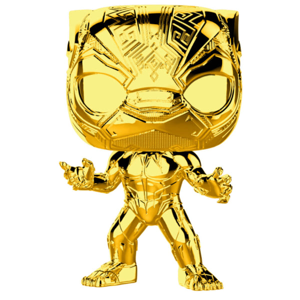 Funko Pop! Marvel Studio's 10th Anniversary Chrome Black Panther Figure # 383
