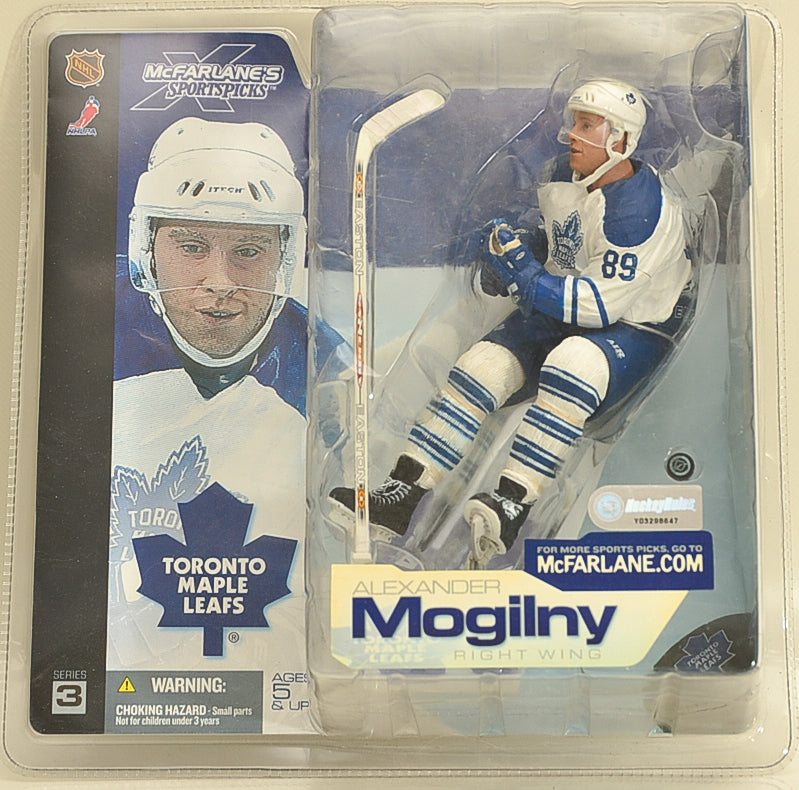 2002 McFarlane Sports Picks Alexander Mogilny Toronto Maple Leafs White  Jersey Action Figure