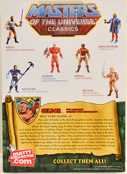 2013 Masters of the Universe Classics Club Eternia Geldor Action Figure