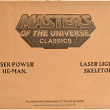 2015 Masters of the Universe Classics Club Eternia Laser Power He-Man & Laser Light Skeletor Action Figure Box Set