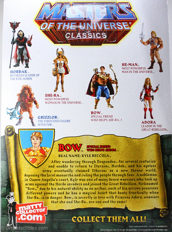 2010 Masters of the Universe Classics Club Eternia Bow Exclusive Action Figure