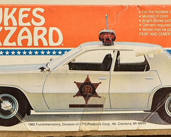 1982 MPC The Dukes of Hazzard Sheriff Rosco's Police Car Plastic Model Kit 1:25 Scale