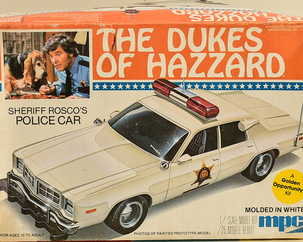 1982 MPC The Dukes of Hazzard Sheriff Rosco's Police Car Plastic Model Kit 1:25 Scale