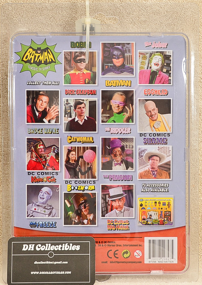 Figures Toy Co. - Batman Classic TV Series - DC Comics Mad Hatter Action Figure 8" Mego Retro