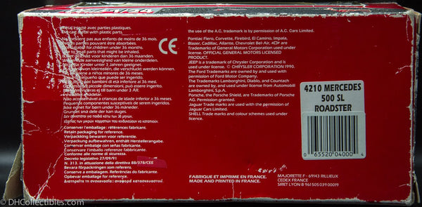 1991 Majorette Club 1/24 Mercedes 500 SL Roadster Scale 1:24 Diecast Car