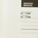 Icom IC-736 / 738 Amateur Radio Service Manual