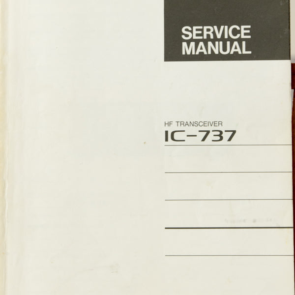 Icom IC-737 Amateur Radio Service Manual