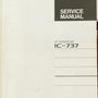 Icom IC-737 Amateur Radio Service Manual