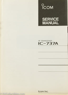 Icom IC-737A Amateur Radio Service Manual