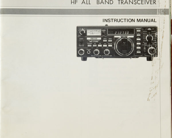 Icom IC-730 Instruction Manual