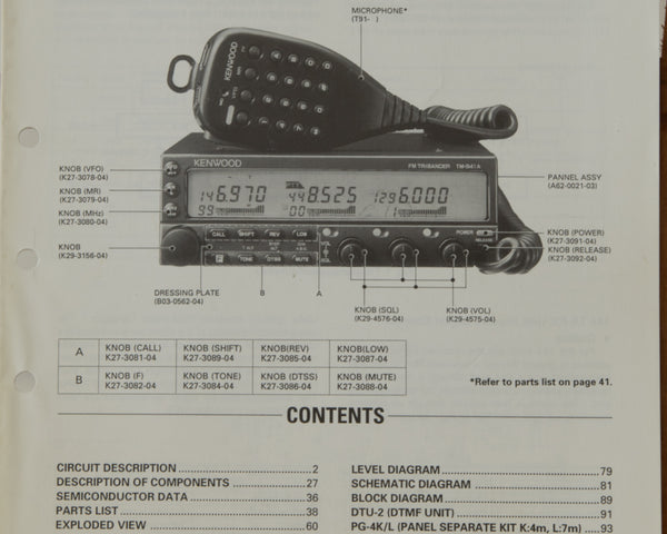 Kenwood TM-941A Amateur Radio Service Manual
