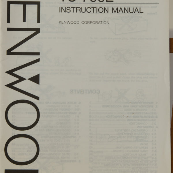 Kenwood TS-790A/E Amateur Radio Instruction Manual
