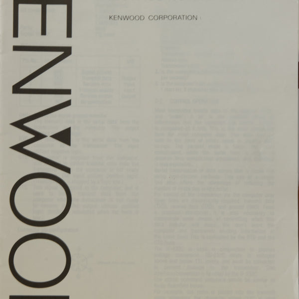 Kenwood TS-850 Amateur Radio External Control Operating Manual