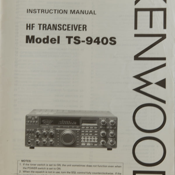 Kenwood TS-940S Amateur Radio Instruction Manual
