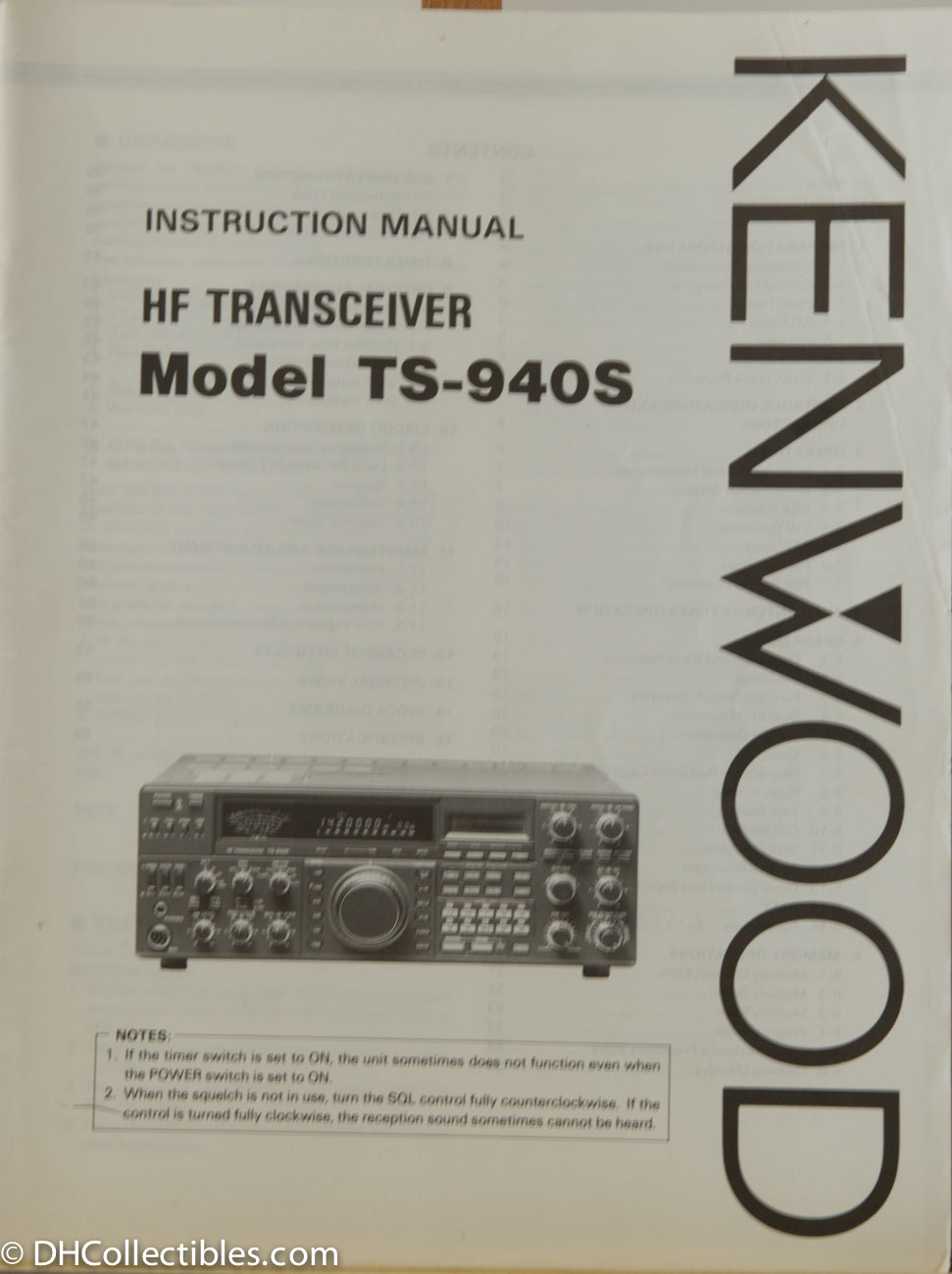 Kenwood TS-940S Amateur Radio Instruction Manual