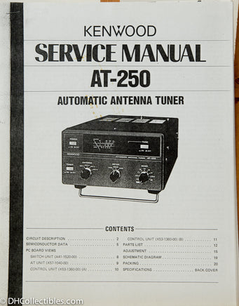 Kenwood AT-250 Amateur Radio Antenna Tuner Service Manual