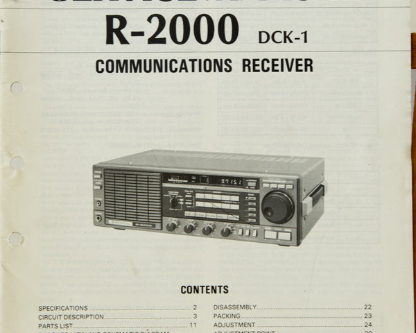 Kenwood R-2000 Amateur Radio Service Manual