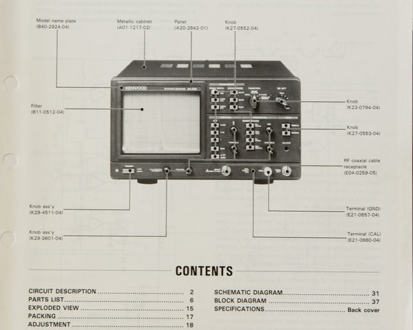 Kenwood SM-230 Station Monitor Service Manual