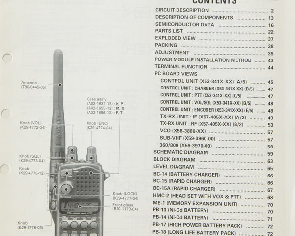 Kenwood TH-48A Amateur Radio Service Manual