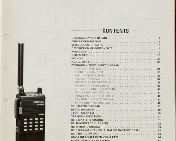 Kenwood TH-25 A/E Amateur Radio Service Manual