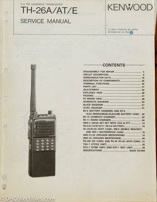 Kenwood TH-26 A/E Amateur Radio Service Manual