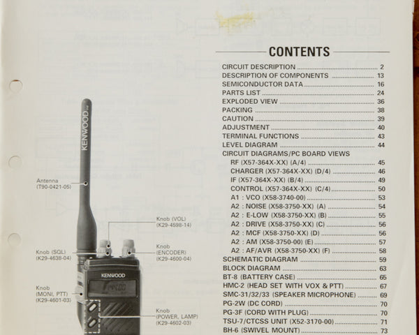 Kenwood TH-27A/E Amateur Radio Service Manual