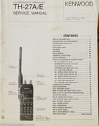 Kenwood TH-27A/E Amateur Radio Service Manual