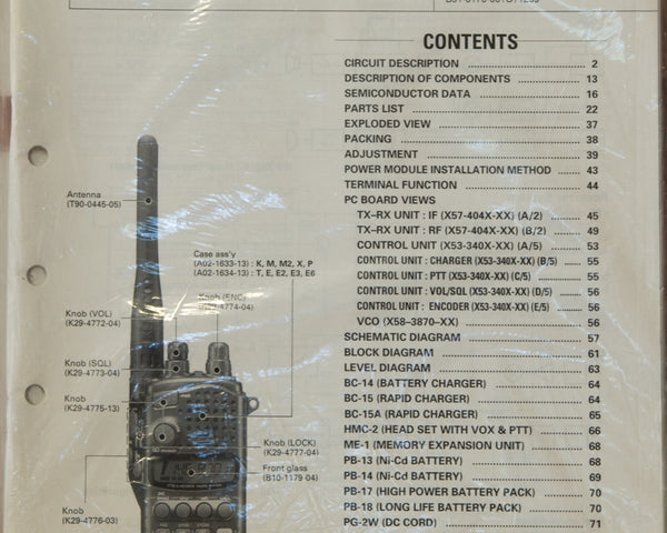 Kenwood TH-28A/E Amateur Radio Service Manual