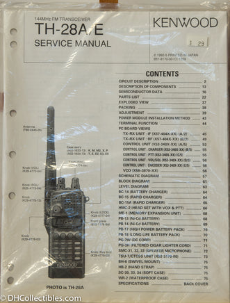 Kenwood TH-28A/E Amateur Radio Service Manual
