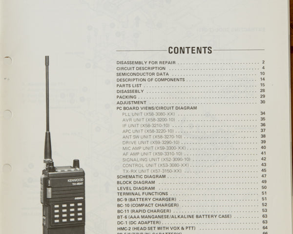 Kenwood TH-45 A/E Amateur Radio Service Manual