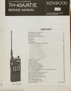 Kenwood TH-45 A/E Amateur Radio Service Manual