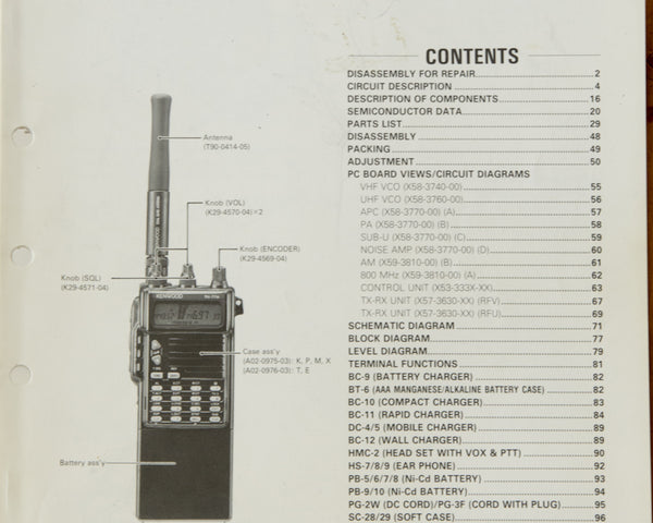 Kenwood TH-77 A/E Amateur Radio Service Manual