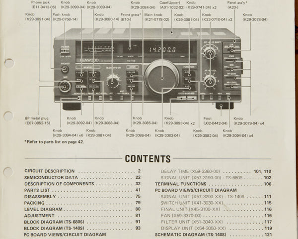 Kenwood TS-140S / TS-680S Amateur Radio Service Manual
