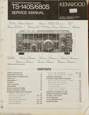 Kenwood TS-140S / TS-680S Amateur Radio Service Manual