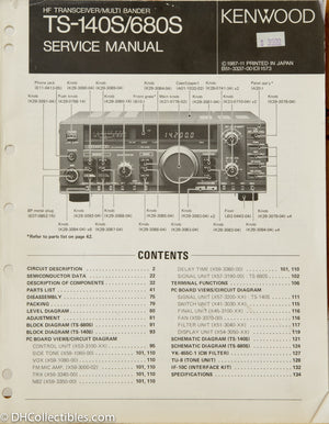 Kenwood TS-140S / TS-680S Amateur Radio Service Manual