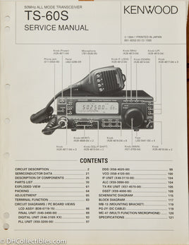 Kenwood TS-60S Amateur Radio Service Manual