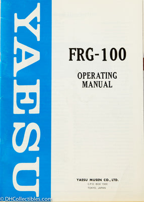 Yaesu FRG-100 Shortwave Receiver Operating Manual