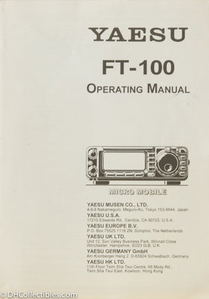 Yaesu FT-100 Amateur Radio Operating Manual 