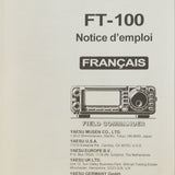 Yaesu FT-100 Amateur Radio Operating Manual - FRENCH Version
