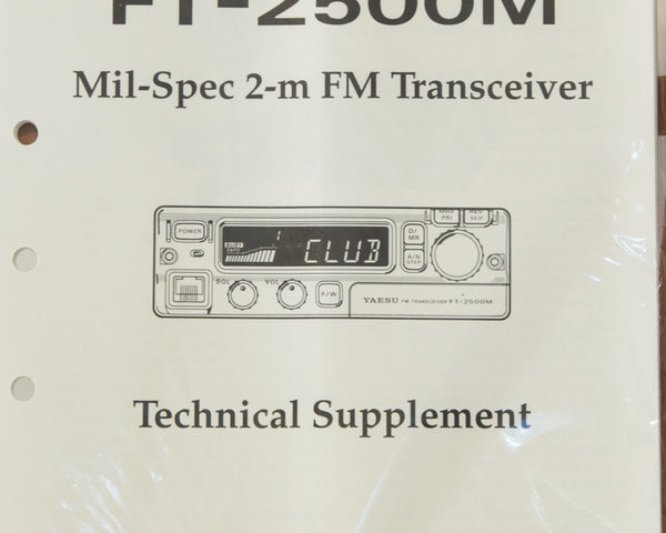 Yaesu FT-2500M Amateur Radio Service Manual