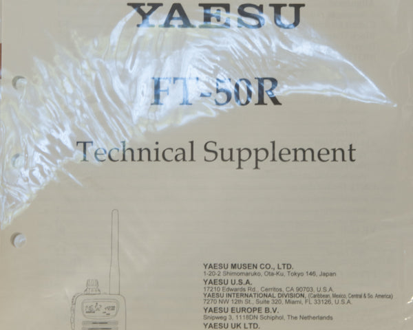 Yaesu FT-50R Service Manual