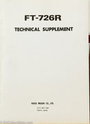 Yaesu FT-726R Amateur Radio Service Manual