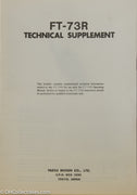 Yaesu FT-73R Service Manual