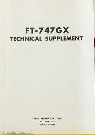 Yaesu FT-747GX Amateur Radio Service Manual