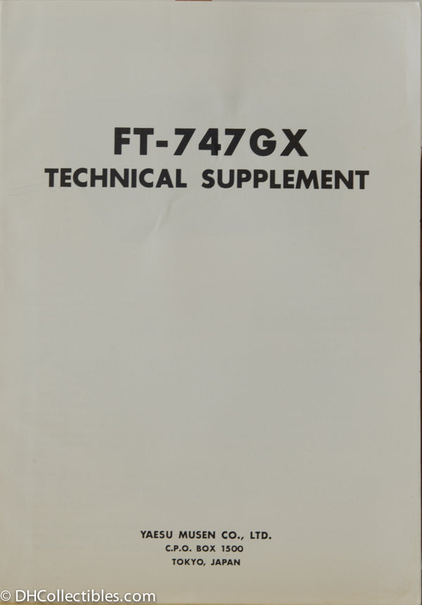 Yaesu FT-747GX Service Manual